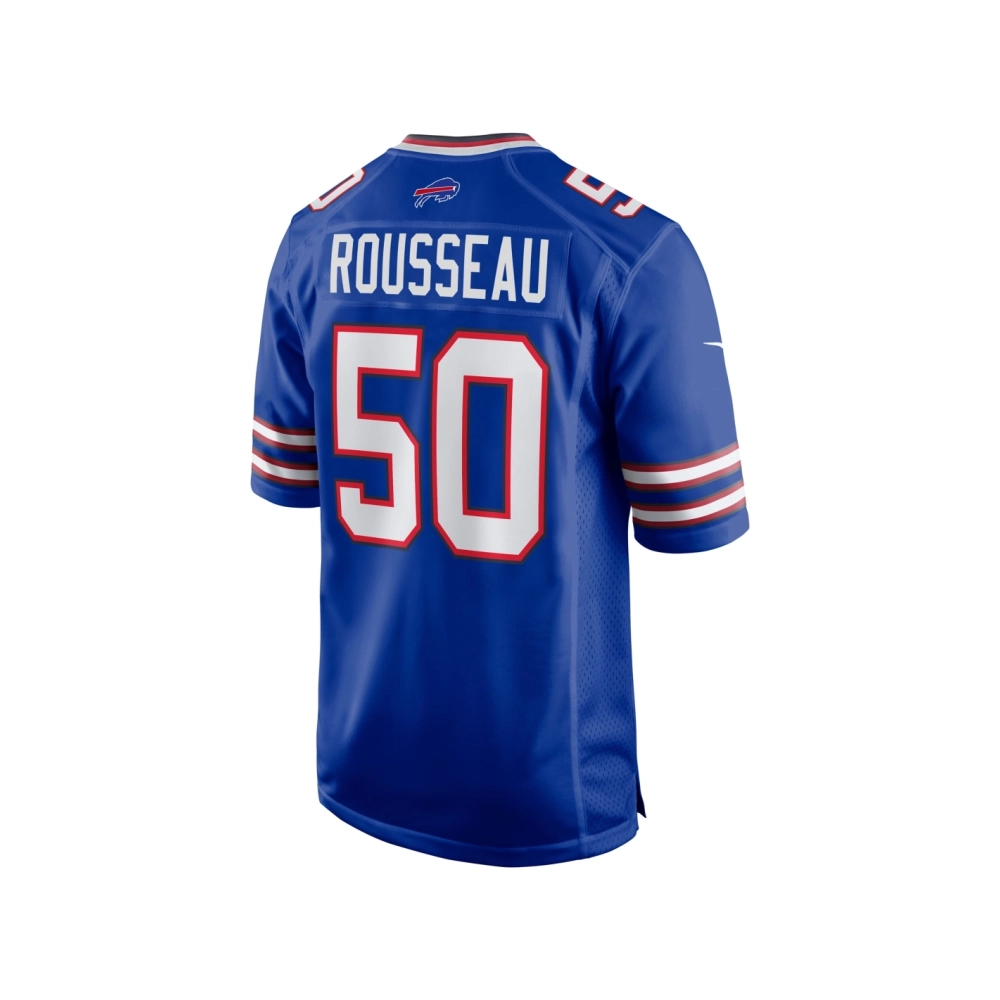 Mens Buffalo Bills Gregory Rousseau Royal Game Player Jersey