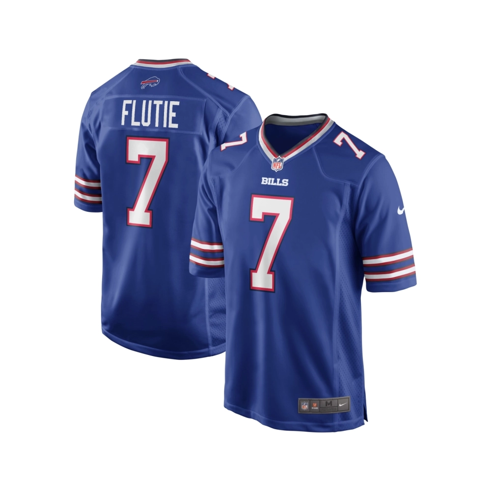 Mens Buffalo Bills Doug Flutie Royal Game Retired Player Jersey