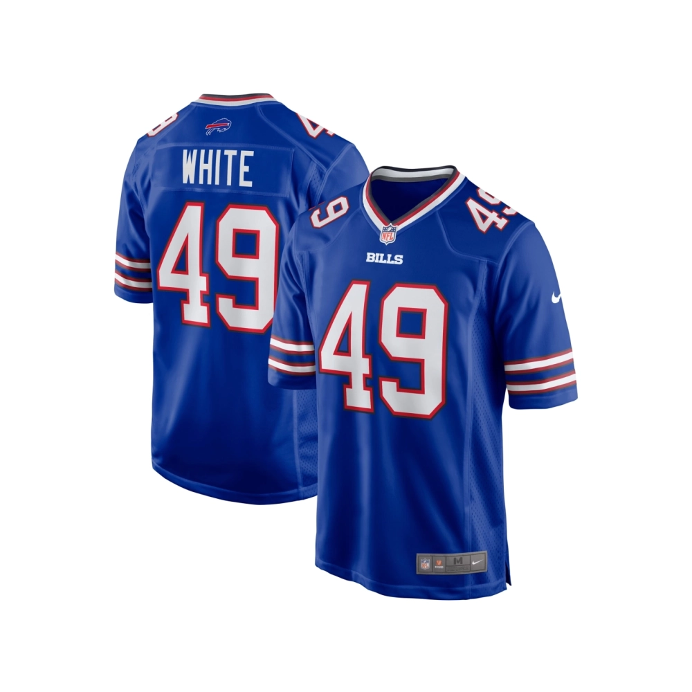 Mens Buffalo Bills DaShaun White Royal Team Game Jersey