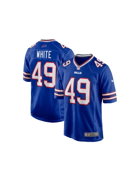 Mens Buffalo Bills DaShaun White Royal Team Game Jersey