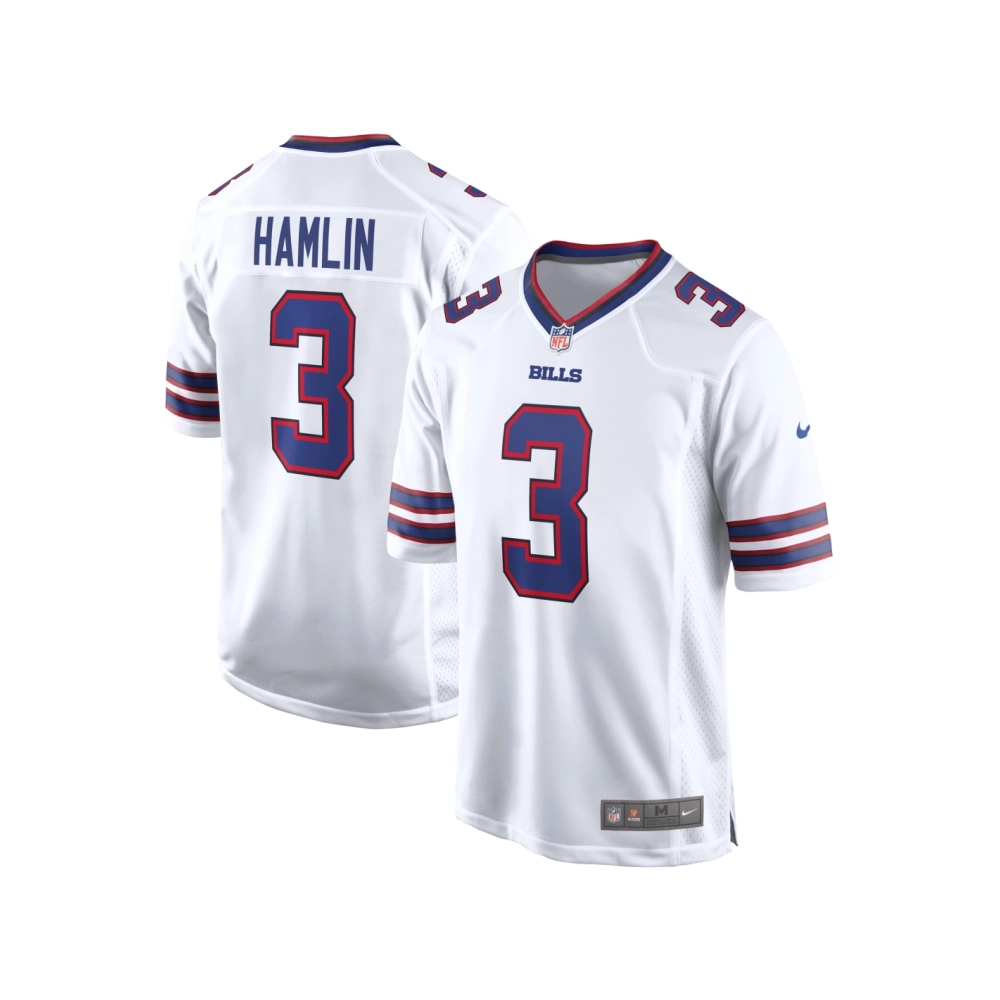 Mens Buffalo Bills Damar Hamlin White Game Jersey