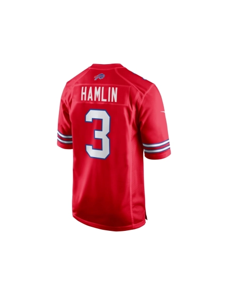 Mens Buffalo Bills Damar Hamlin Red Alternate Game Jersey