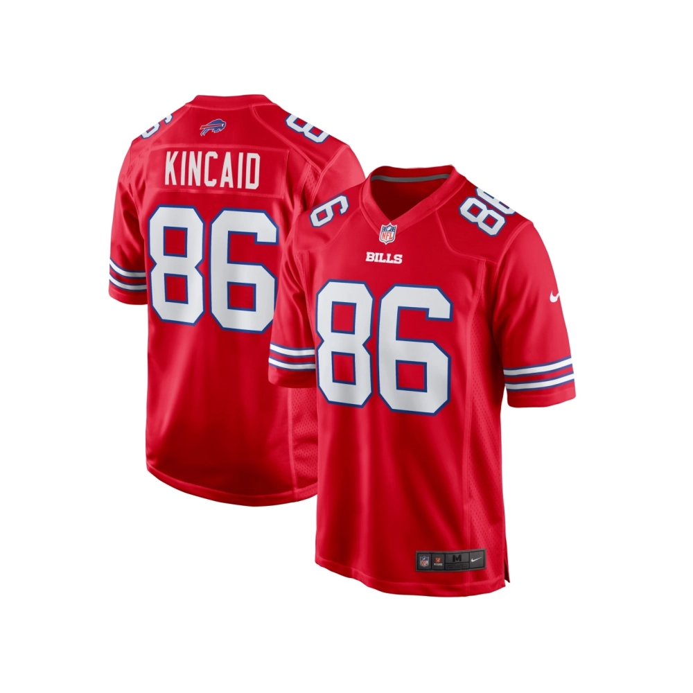 Mens Buffalo Bills Dalton Kincaid Red Alternate Game Jersey