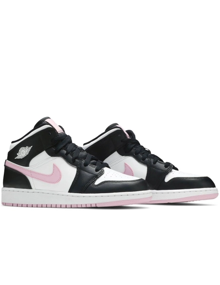 AIR JORDAN 1 MID GS WHITE LIGHT ARCTIC PINK 555112 103,AIR JORDAN 1 MID,Air Jordan