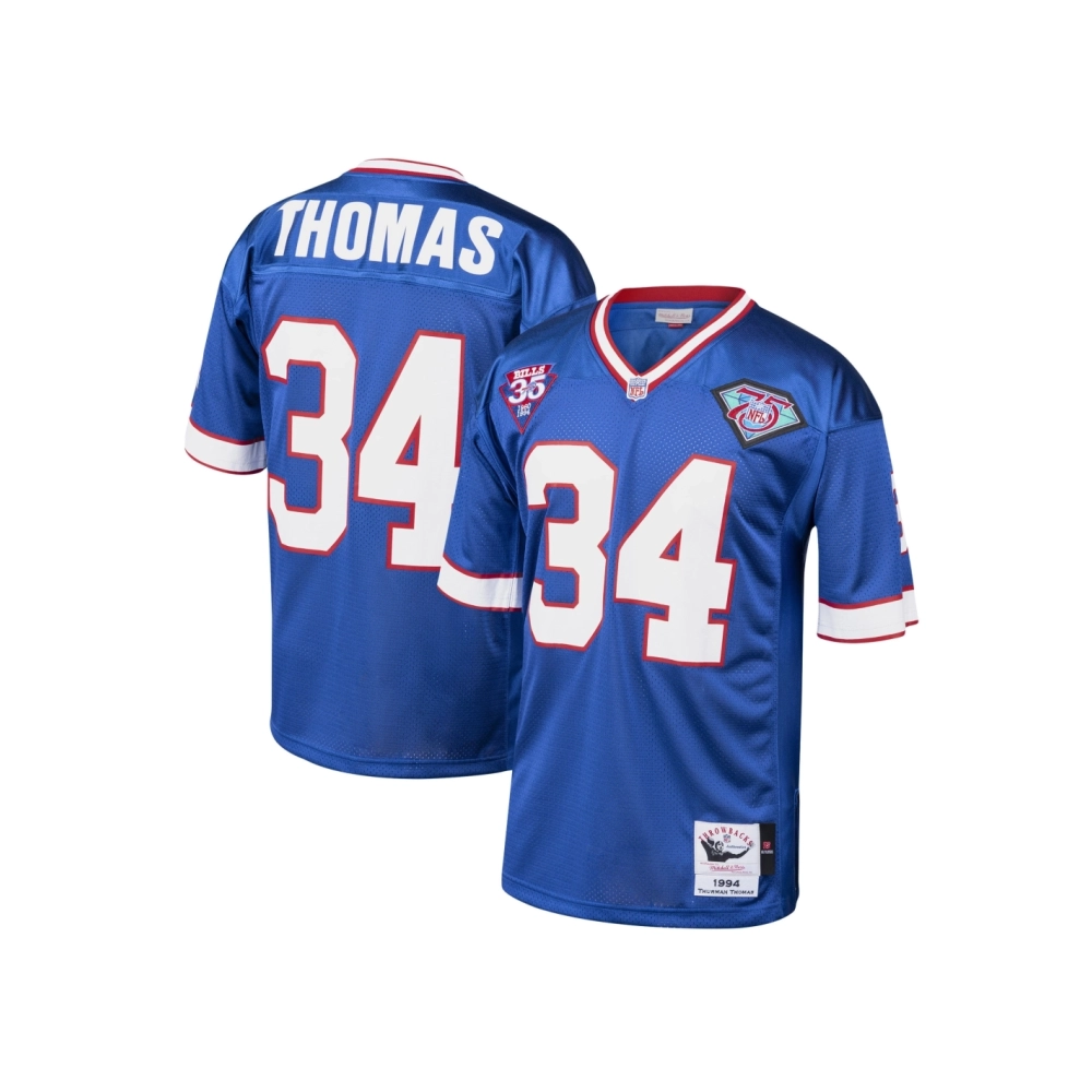 Mens Buffalo Bills 1985 Thurman Thomas Royal Throwback Retired Player Jersey