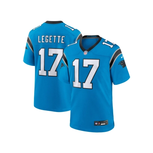 Mens Carolina Panthers Xavier Legette Blue Alternate Game Jersey