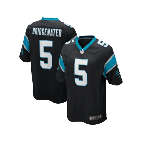 Mens Carolina Panthers Teddy Bridgewater Black Game Player Jersey