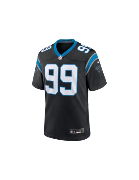 Mens Carolina Panthers Shy Tuttle Black Game Player Jersey