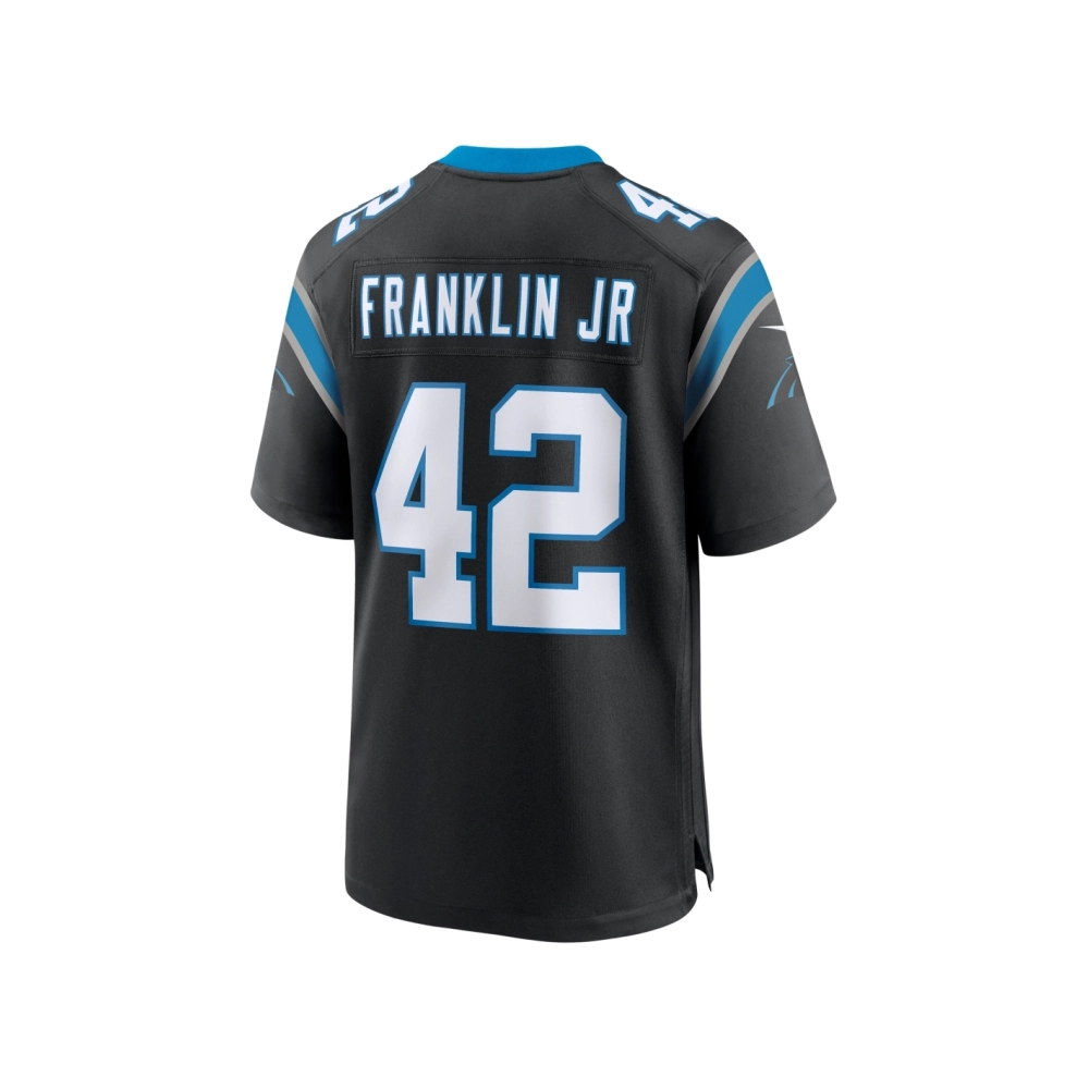 Mens Carolina Panthers Sam Franklin Jr. Black Team Game Jersey