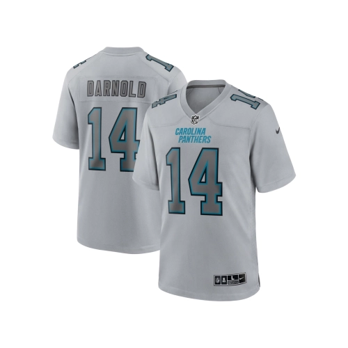 Mens Carolina Panthers Sam Darnold Gray Atmosphere Fashion Game Jersey