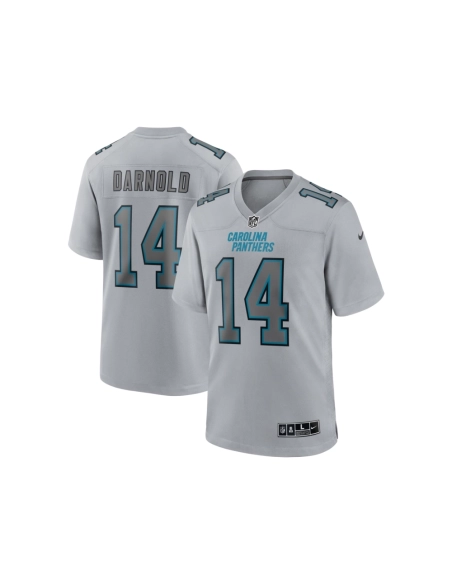 Mens Carolina Panthers Sam Darnold Gray Atmosphere Fashion Game Jersey