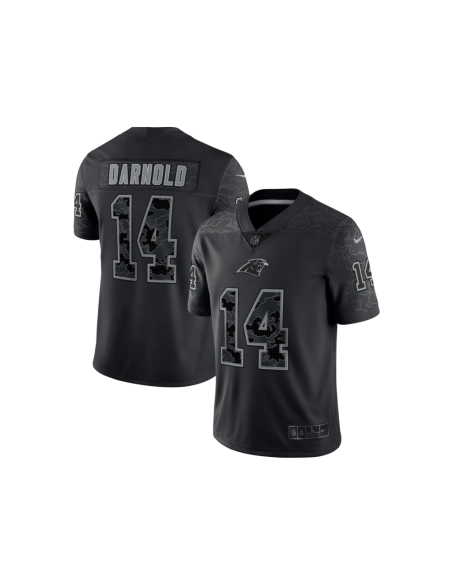 Mens Carolina Panthers Sam Darnold Black RFLCTV Limited Jersey