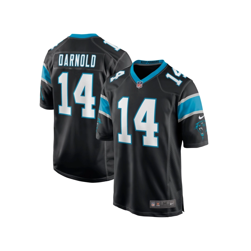 Mens Carolina Panthers Sam Darnold Black Game Player Jersey