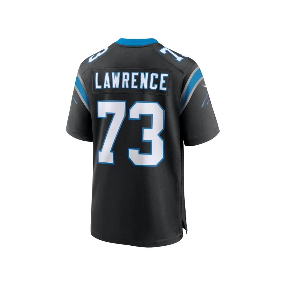 Mens Carolina Panthers Rashard Lawrence Black Game Jersey