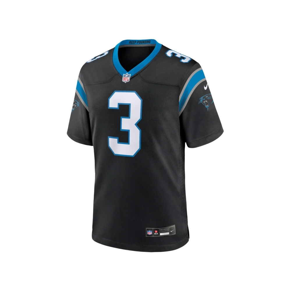 Mens Carolina Panthers Raheem Blackshear Black Team Game Jersey