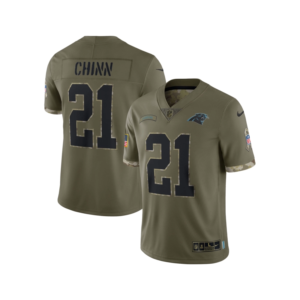 Mens Carolina Panthers Olive 2022 Salute To Service Limited Jersey