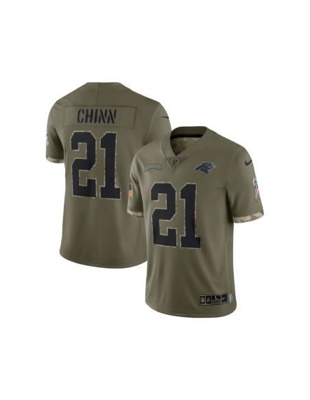 Mens Carolina Panthers Olive 2022 Salute To Service Limited Jersey