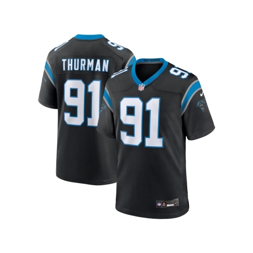 Mens Carolina Panthers Nick Thurman Black Team Game Jersey