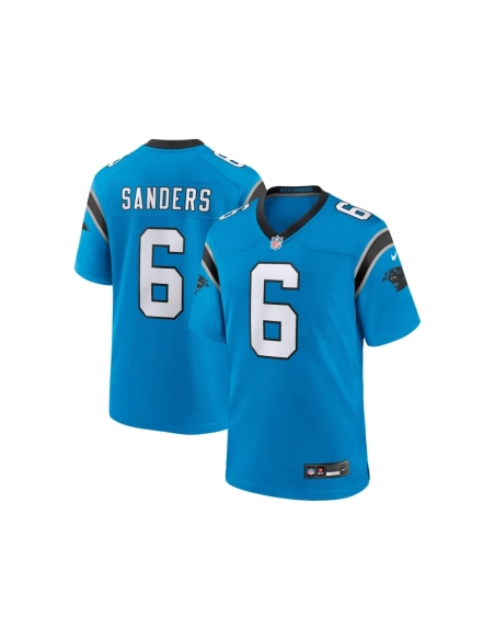 Mens Carolina Panthers Miles Sanders Blue Team Game Jersey