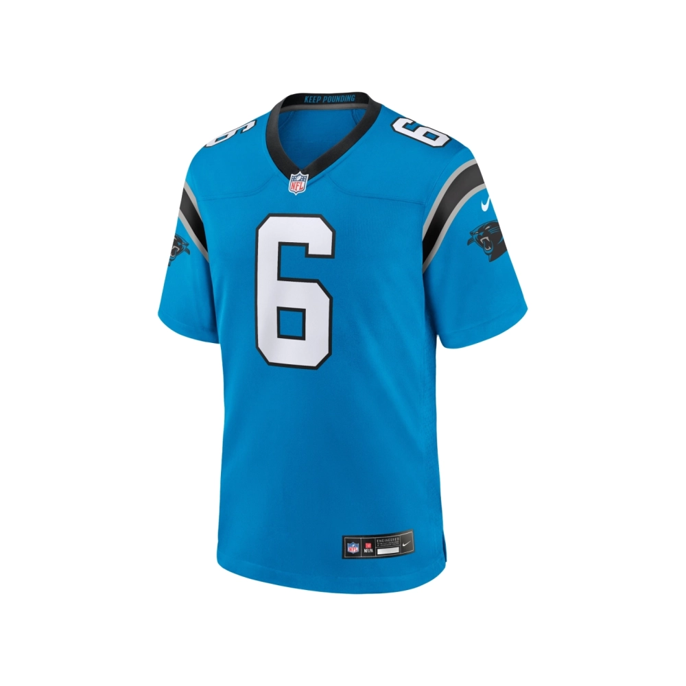 Mens Carolina Panthers Miles Sanders Blue Team Game Jersey