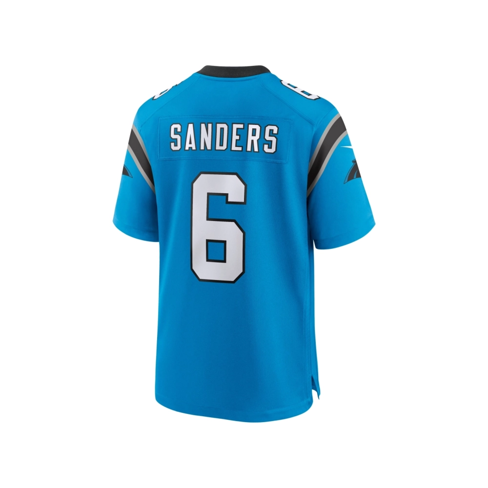 Mens Carolina Panthers Miles Sanders Blue Team Game Jersey