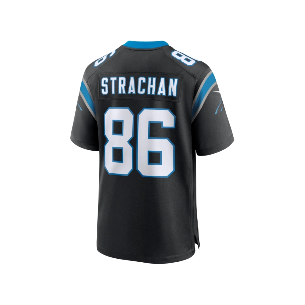 Mens Carolina Panthers Mike Strachan Black Game Jersey