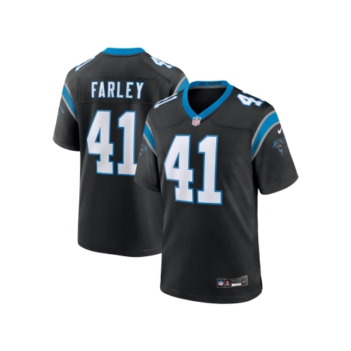 Mens Carolina Panthers Matthias Farley Black Game Jersey