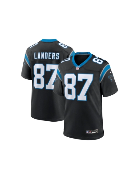 Mens Carolina Panthers Matt Landers Black Game Jersey