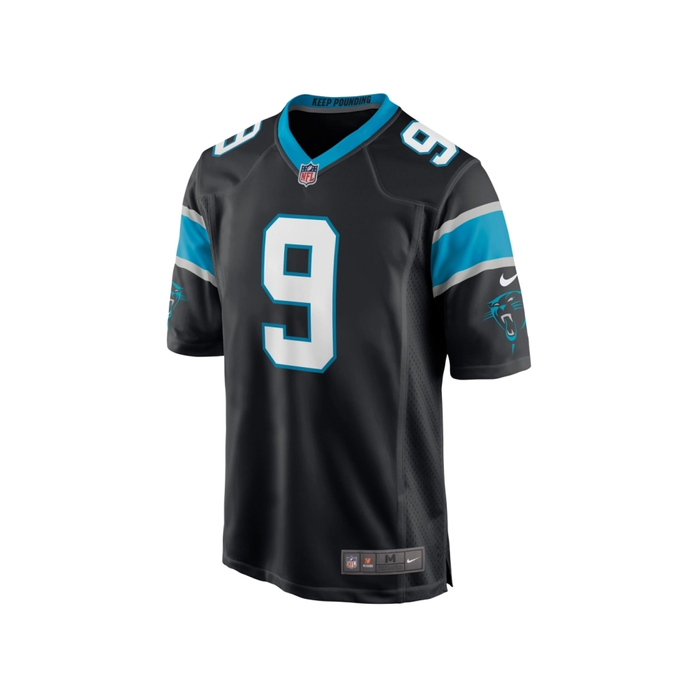 Mens Carolina Panthers Matt Corral Black Player Game Jersey