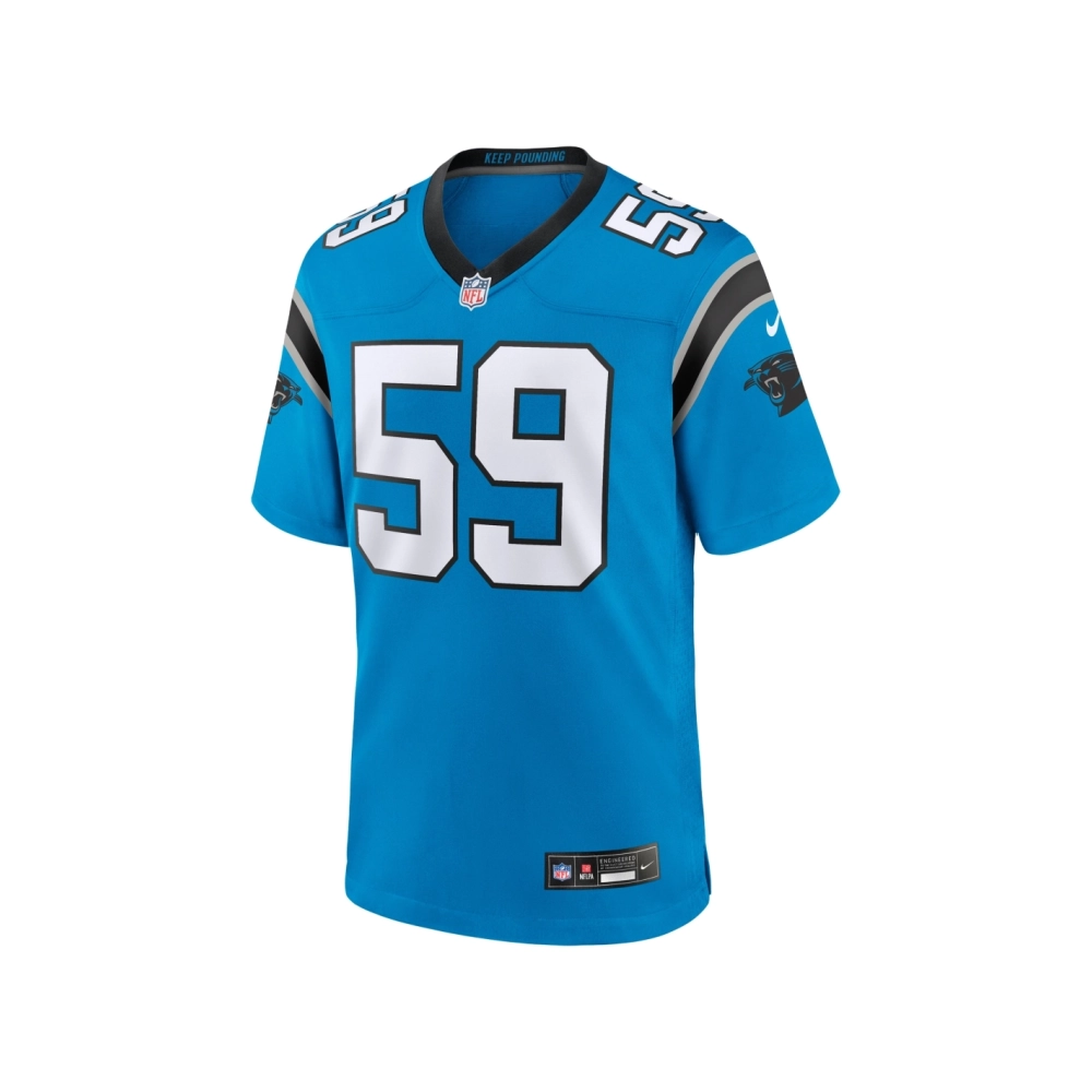 Mens Carolina Panthers Luke Kuechly Blue Retired Player Game Jersey