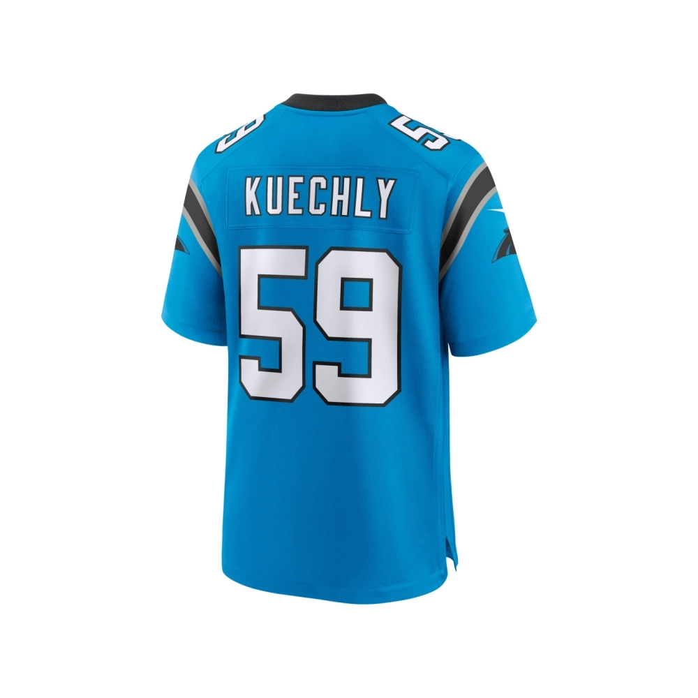 Mens Carolina Panthers Luke Kuechly Blue Retired Player Game Jersey