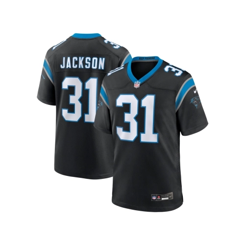 Mens Carolina Panthers Lamar Jackson Black Game Jersey
