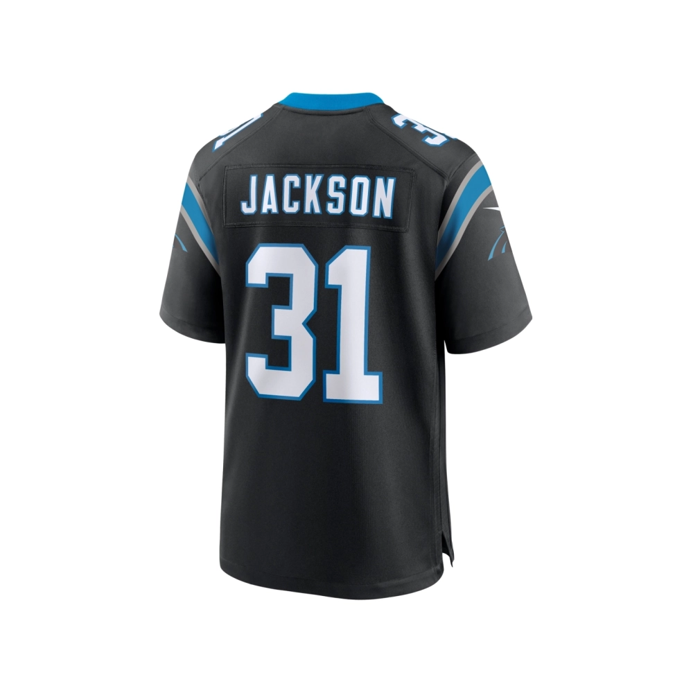 Mens Carolina Panthers Lamar Jackson Black Game Jersey