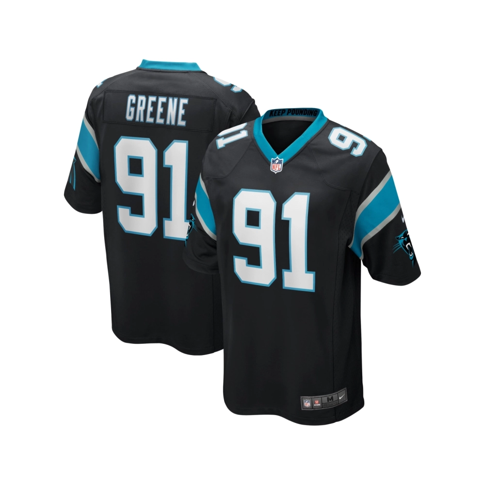 Mens Carolina Panthers Kevin Greene Black Game Retired Player Jersey
