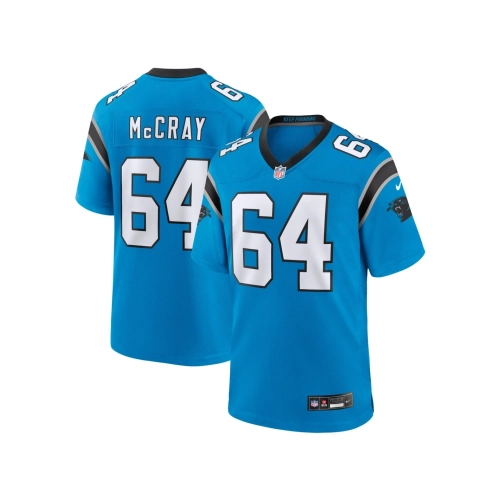 Mens Carolina Panthers Justin McCray Blue Alternate Game Jersey