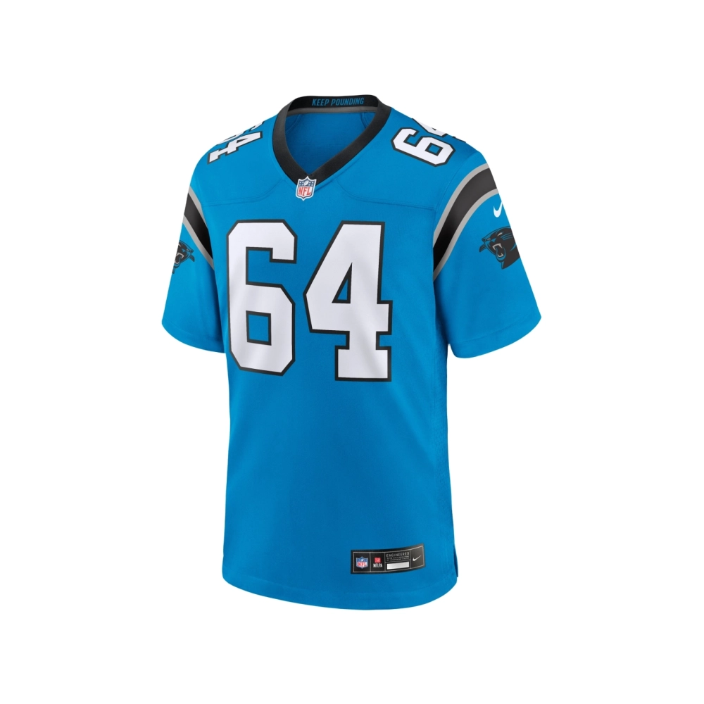 Mens Carolina Panthers Justin McCray Blue Alternate Game Jersey