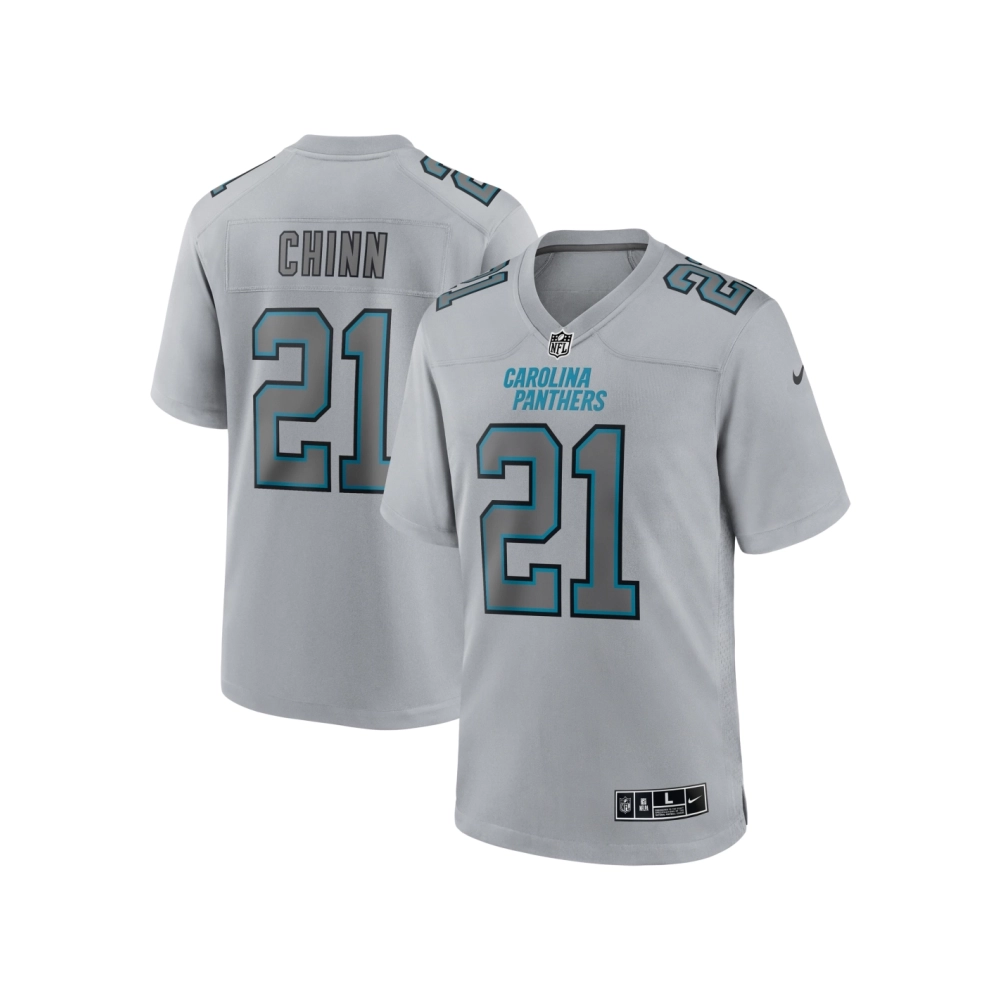 Mens Carolina Panthers Jeremy Chinn Gray Atmosphere Fashion Game Jersey