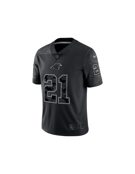 Mens Carolina Panthers Jeremy Chinn Black RFLCTV Limited Jersey