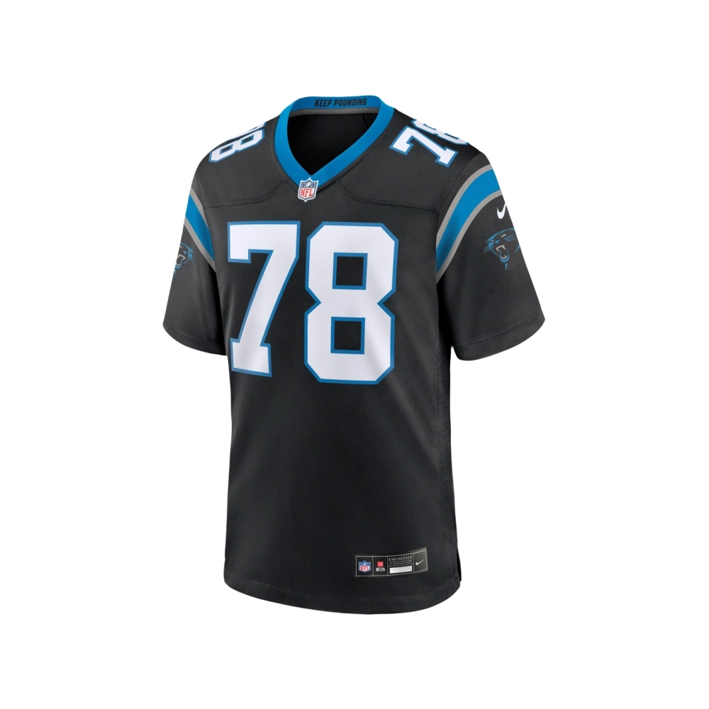 Mens Carolina Panthers Jayden Peevy Black Game Jersey