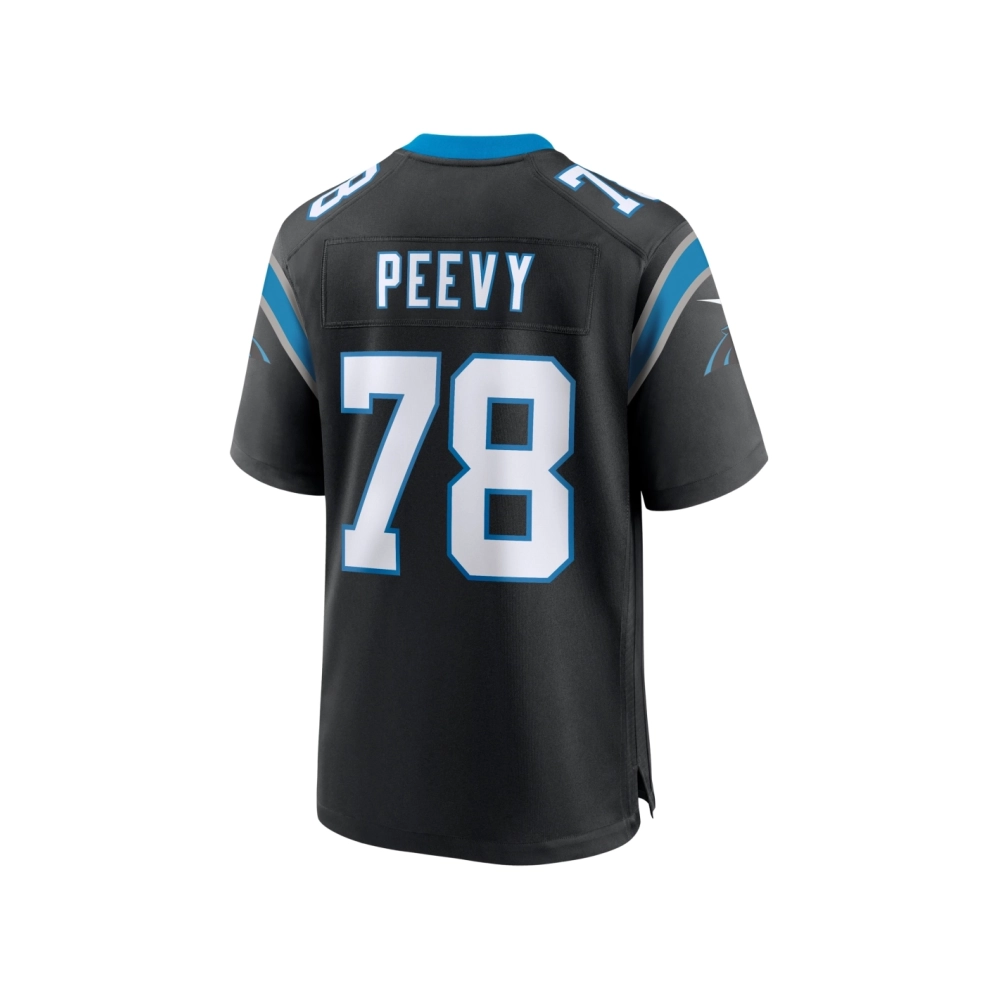 Mens Carolina Panthers Jayden Peevy Black Game Jersey