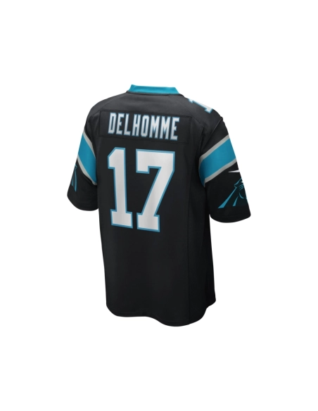 Mens Carolina Panthers Jake Delhomme Black Game Retired Player Jersey