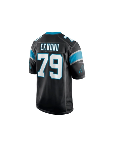 Mens Carolina Panthers Ikem Ekwonu Black Player Game Jersey