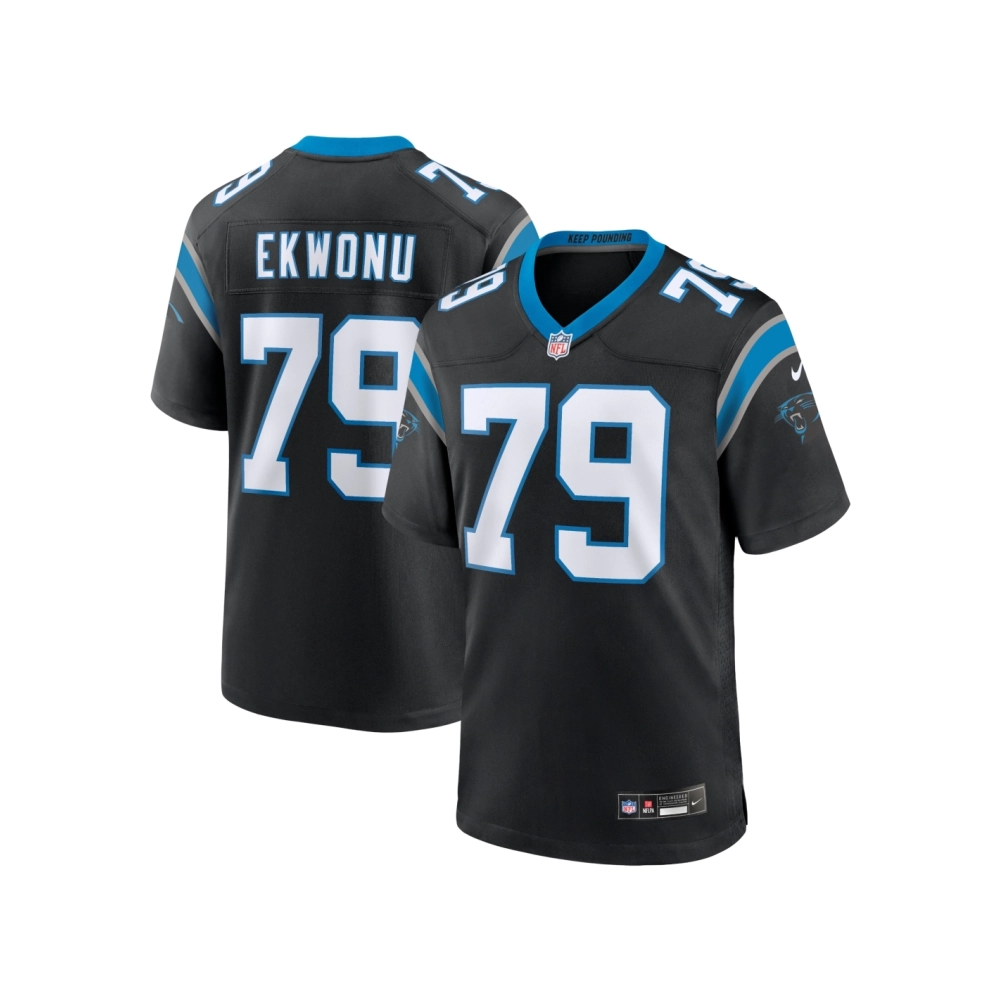 Mens Carolina Panthers Ikem Ekwonu Black Game Jersey