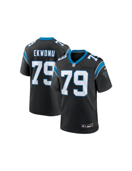 Mens Carolina Panthers Ikem Ekwonu Black Game Jersey