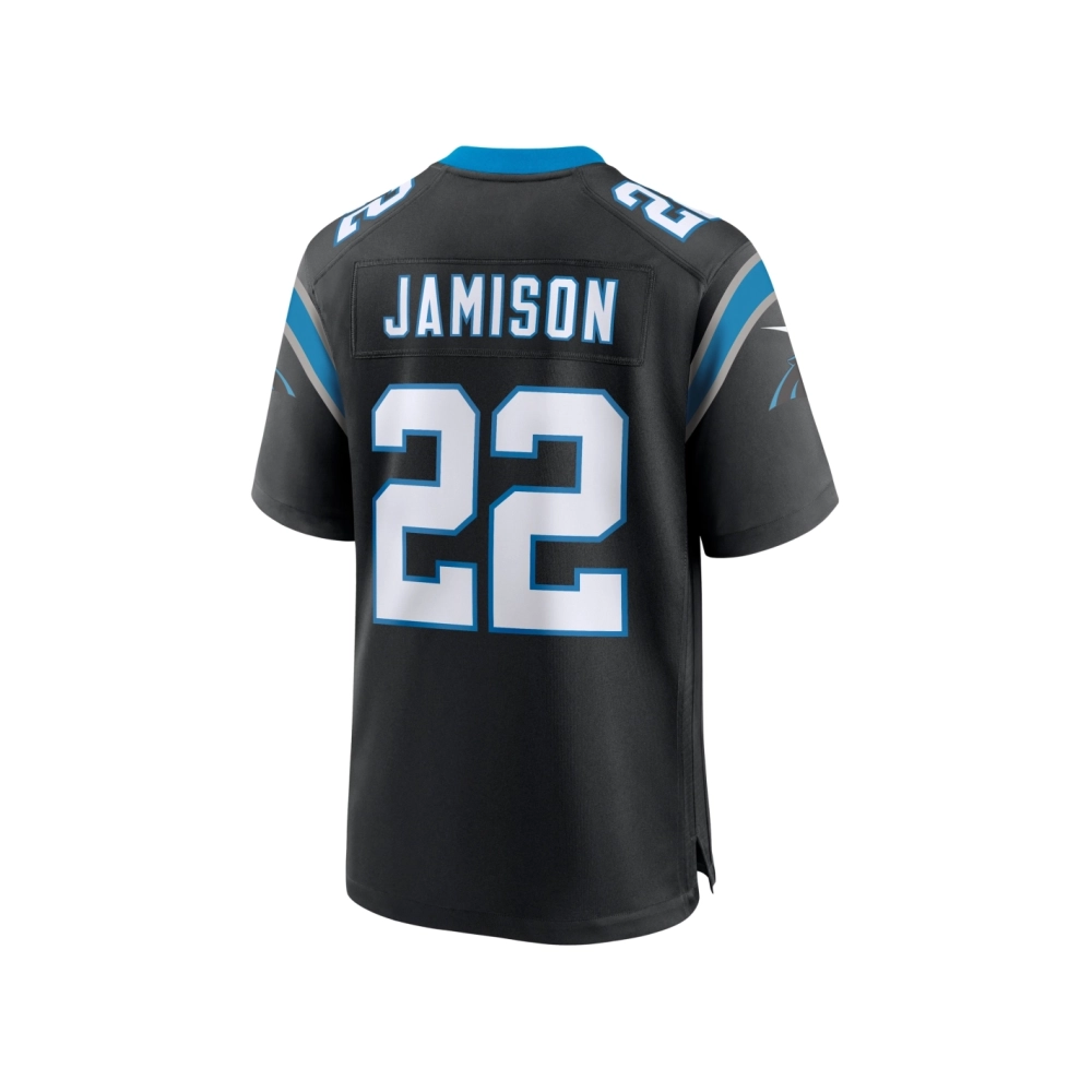 Mens Carolina Panthers DShawn Jamison Black Team Game Jersey