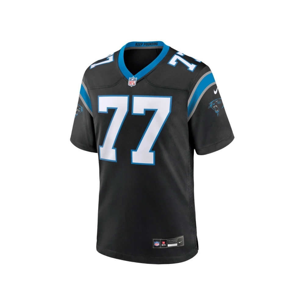 Mens Carolina Panthers Deonte Brown Black Team Game Jersey