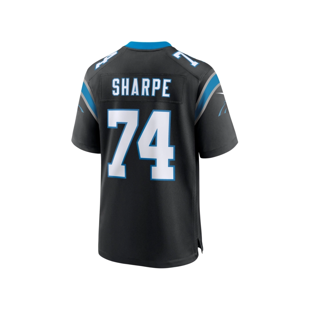 Mens Carolina Panthers David Sharpe Black Team Game Jersey