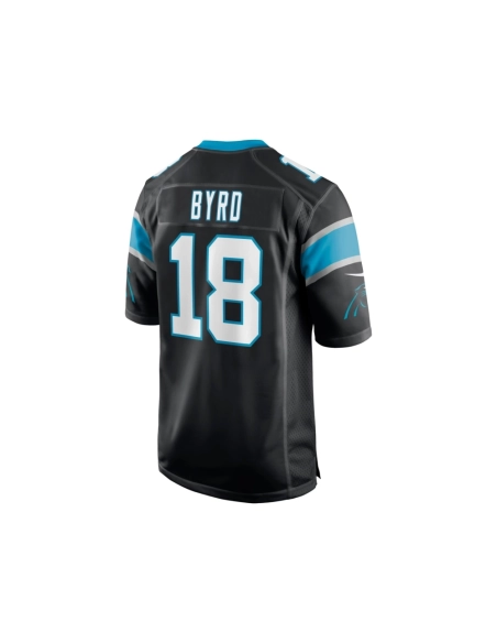 Mens Carolina Panthers Damiere Byrd Black Game Player Jersey