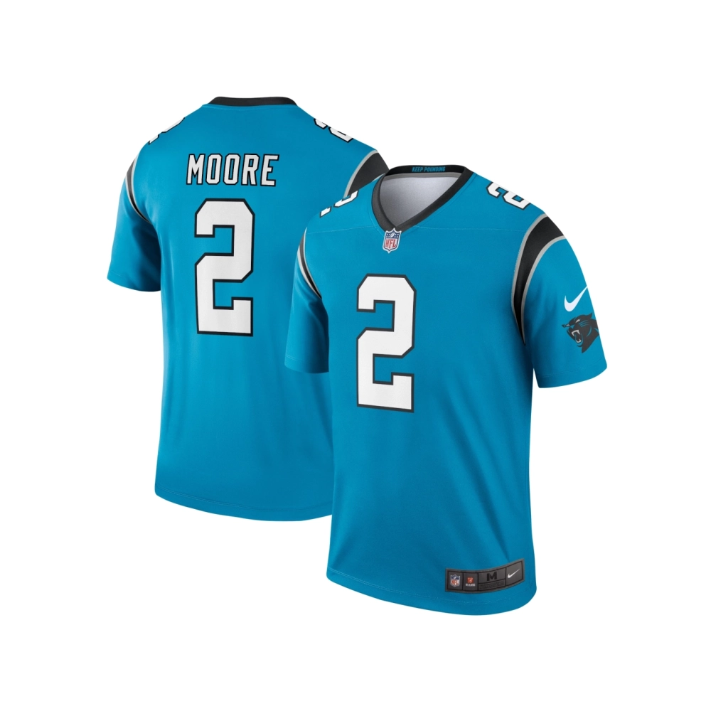 Mens Carolina Panthers D.J. Moore Blue Legend Jersey