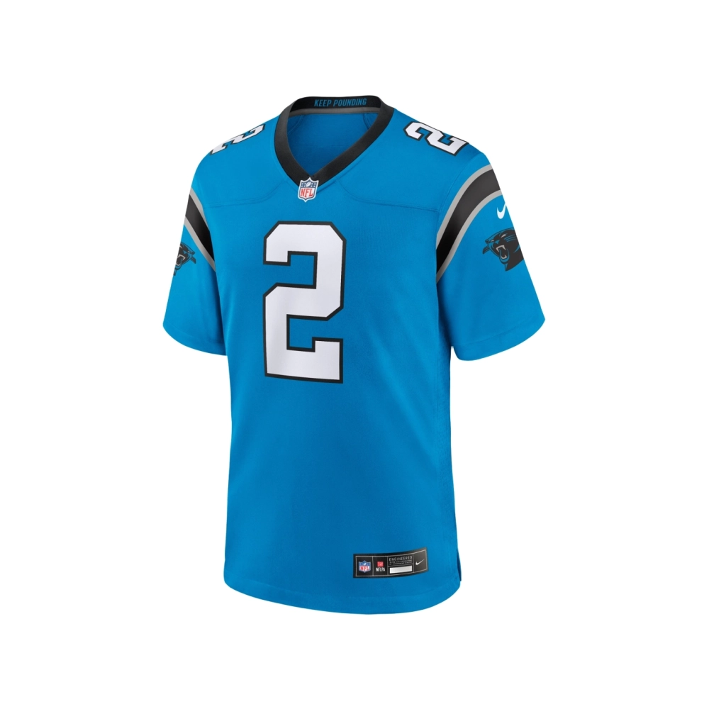 Mens Carolina Panthers D.J. Moore Blue Alternate Game Jersey